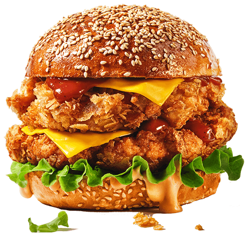 Cheese Burger Onion Tomato Lettuce